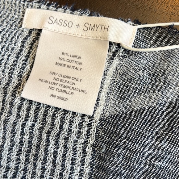 SASSO + SMYTH LINEN AND COTTON SCARF. - Picture 6 of 11